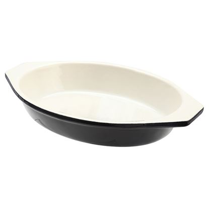 Picture of BLACK CAST IRON OVAL DISH 20cm 0.65ltr