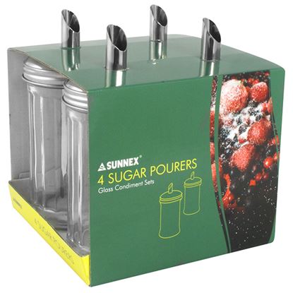 Picture of GLASS SUGAR POURERS 4 PACK700ml / 24.5fl.oz