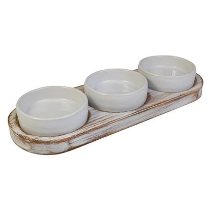 Picture of 'NATURALS' REVERSIBLE DIPS TRAY WHITE WASH