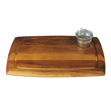 Picture of ACACIA WOODEN SERVING BOARD SMALL CIRC RECESS