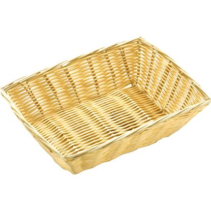 Picture of POLY RATTAN BASKET RECT 23X16.5CM/9"X6.5"