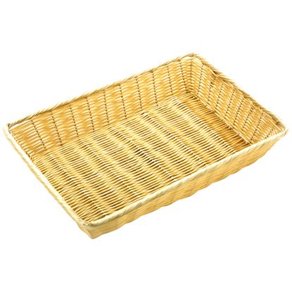 Picture of POLY RATTAN BASKET RECTANGULAR 28x40cm/11X16"