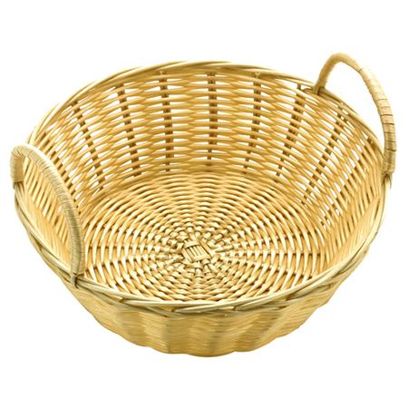 Picture of POLY RATTAN BASKET RND WITH HANDLES 20CM / 8"