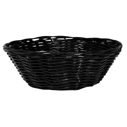 Picture of POLY RATTAN BASKET ROUND 18 CM / 7" BLACK