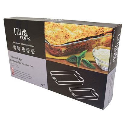 Picture of ULTRACOOK 2PC RECTANGULAR ROASTER VALUE PACK (Contains 1.8L & 2.5L Roasters Without Lids)