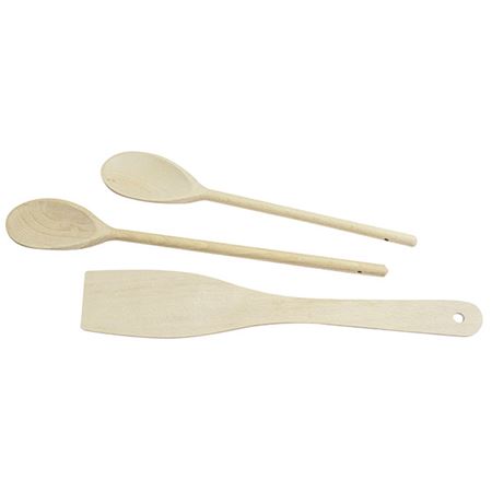 Picture of ' NATURALS' UTENSIL SET - SPATULA + 2X SPOONS