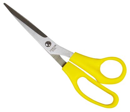 Picture of SCISSORS - ST.ST  YELLOW PLASTIC HANDLED
