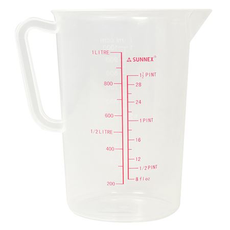 Picture of SUNNEX MEASURING JUG 1 ltr CLEAR PP PLASTIC