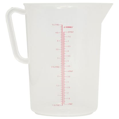 Picture of SUNNEX MEASURING JUG 5ltr CLEAR PP PLASTIC