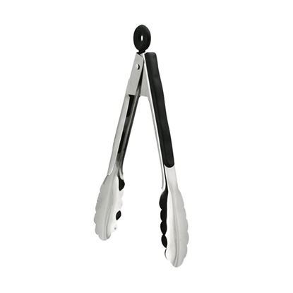 Picture of TONGS St St BLACK HANDLE 23cm 9in