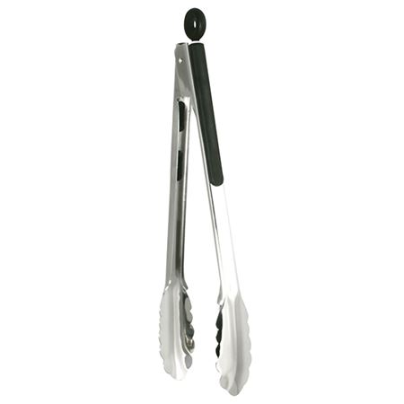 Picture of TONGS St St BLACK HANDLE 30cm 12in