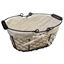 Picture of BLACK CHICKEN WIRE BASKET OVAL WITH HANDLE & FABRIC LINING 25x17x11cm / 10x6.5x4.5in