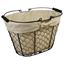 Picture of BLACK CHICKEN WIRE BASKET OVAL WITH HANDLE & FABRIC LINING 35x23x22cm / 145x95x8.5in