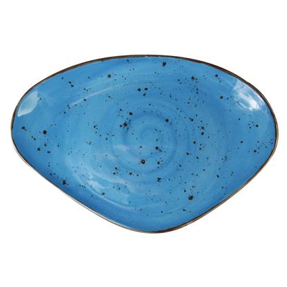 Picture of ORION "ELEMENTS"  RUSTIC SHAPED PLATE- OCEAN MIST 36X23.5cm