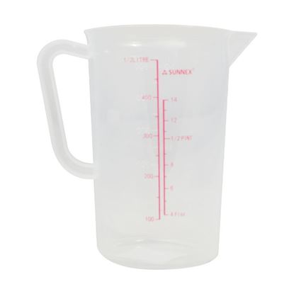 Picture of SUNNEX MEASURING JUG 0.5ltr CLEAR PP PLASTIC