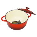 Picture of RED CAST IRON ROUND CASSEROLE 20cm